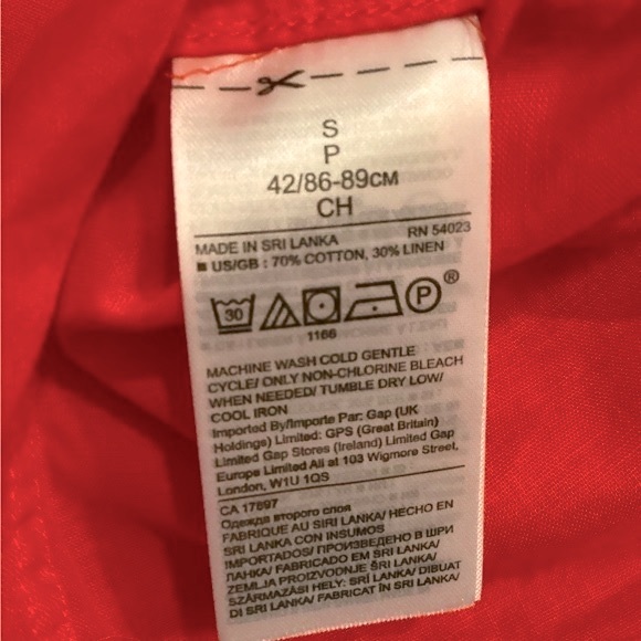 NWT BANANA REPUBLIC LINEN COTTON BLEND BUTTON DOWN - Picture 7 of 8